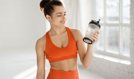 Woman with shaker